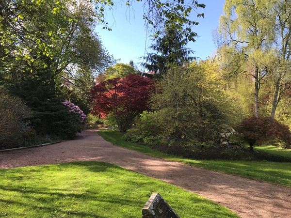 Path from car park to castle