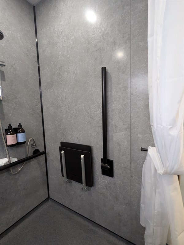 Image of shower in accessible toilet