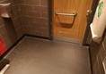 picture showing the limited space available to move around inside the accessible toilet