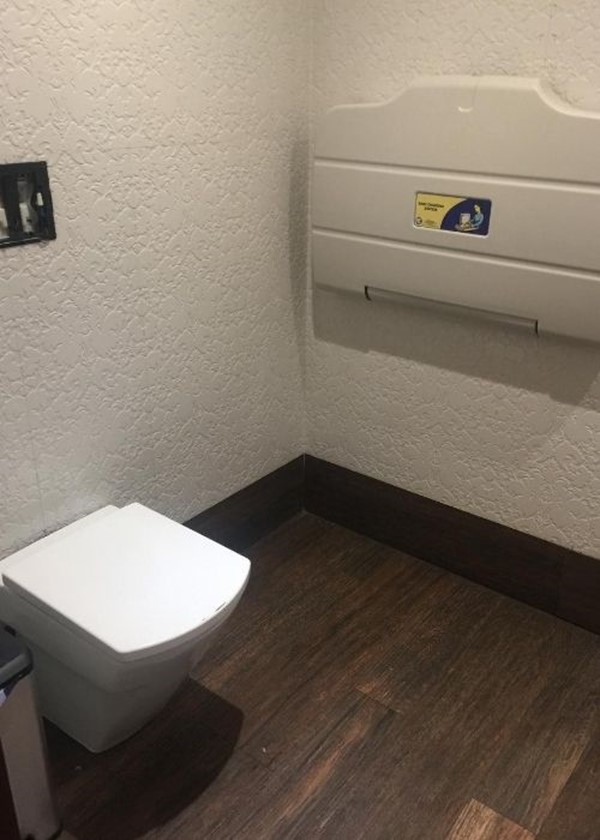 The accessible toilet is in the ladies.