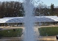 Water feature and Gardens cafe.