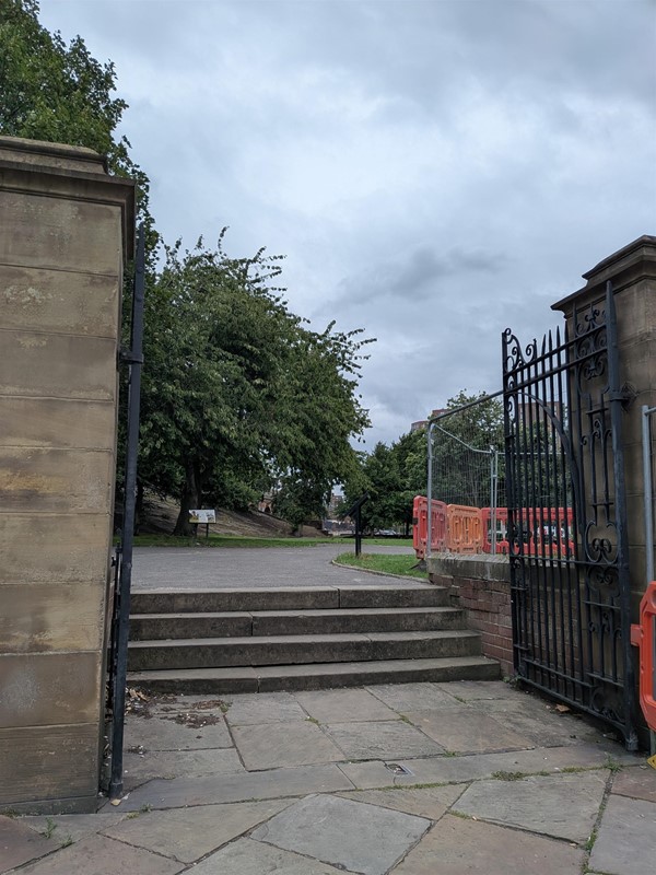image of steps at Church Lane entrance to main part