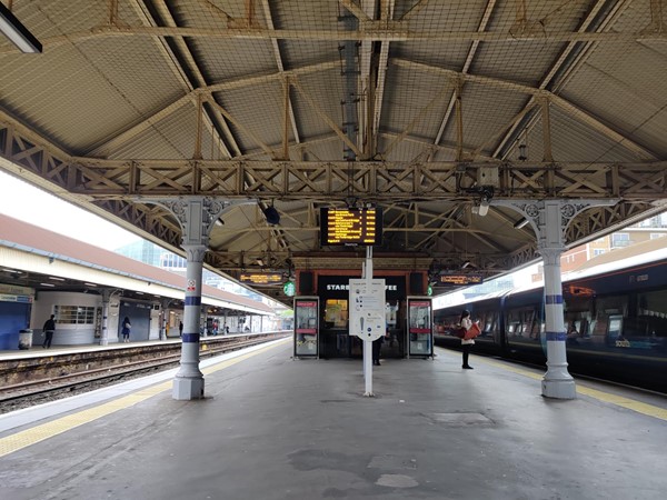 The central pair of platforms at Waterloo East