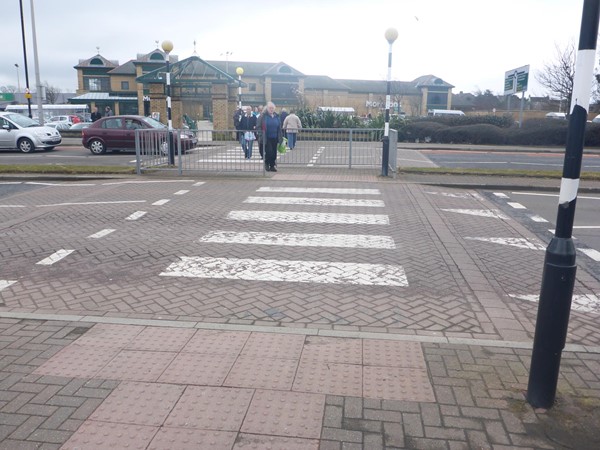zebra crossing to other shops in the area.