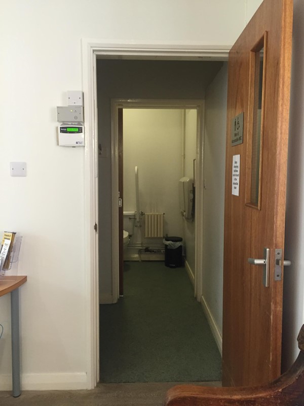 Doors to the accessible WC