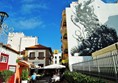 Typical street scene with mural