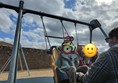 The harnessed swing as secure and can allow a child of different abilities to enjoy the feeling safely.