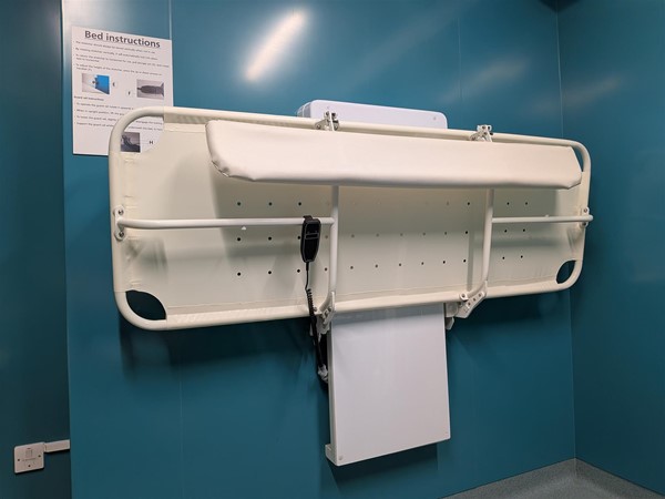 image of changing bench in the Changing Places bathroom