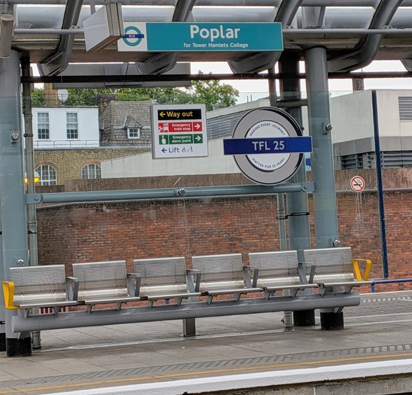 Image of station with Poplar sign