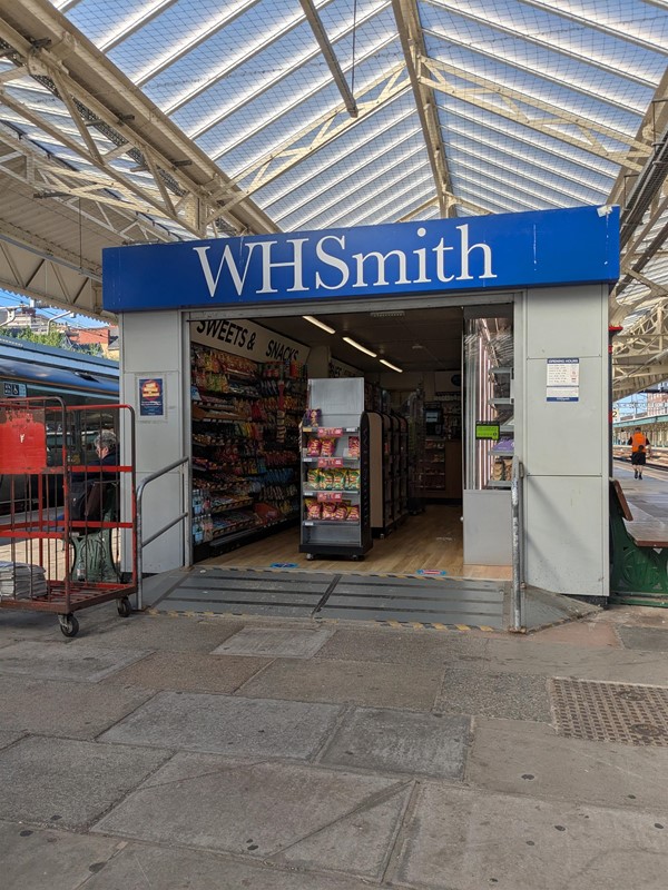 Image of a small WH Smith kiosk