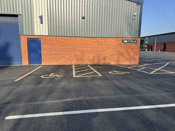Image of accessible parking spaces.