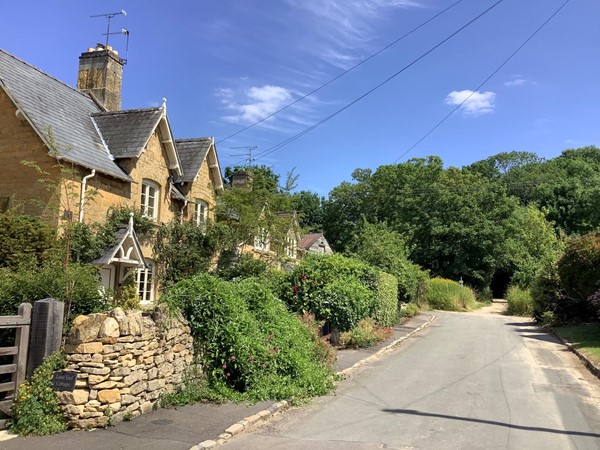 Picture of a road through a village