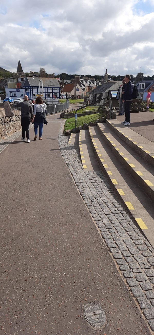 Image of steps down to the prom
