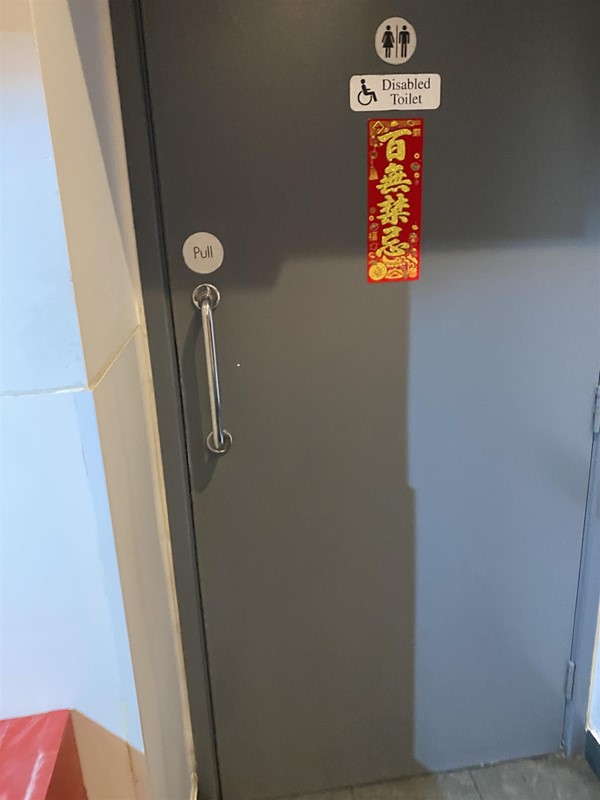 disabled toilet door