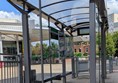 Image of covered bus shelter with seating