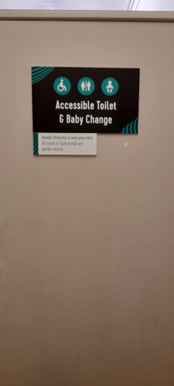 Accessible toilet door