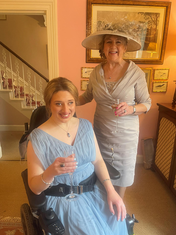 Mum and i in the Bridesmaids cottage