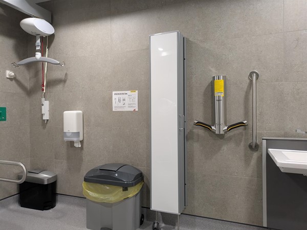 Image of Ceiling Track hoist in the Changing Places toilet