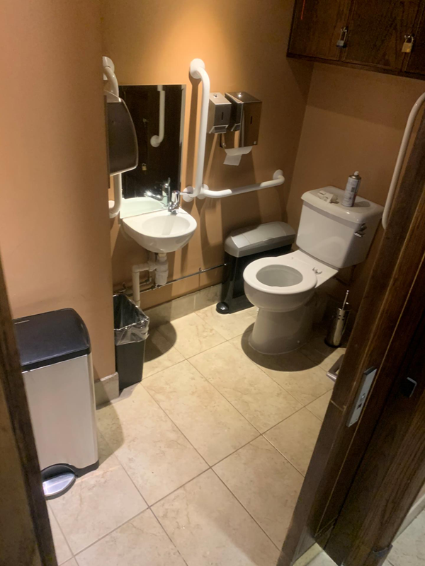 The small accessible toilet.