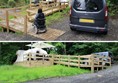 Parking bay next to accessible tent