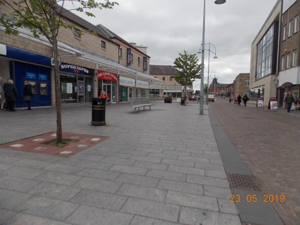 Looking from the Pharmacy East along Coatbridge Main St