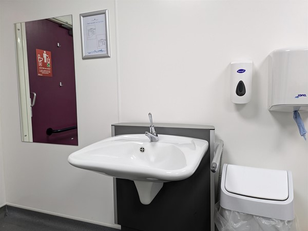 Image of sink in the accessible toilet