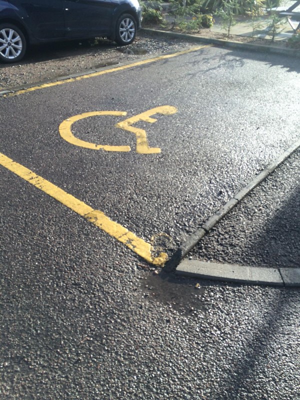 Accessible car parking space.