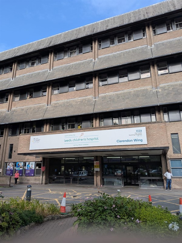image of outside of entrance to Children's Hospital