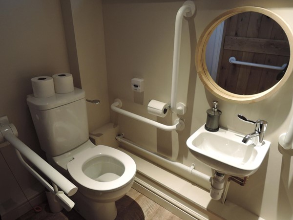 2019 band new accessible toilet with lots of grab rails
