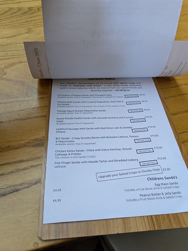 Image of menu