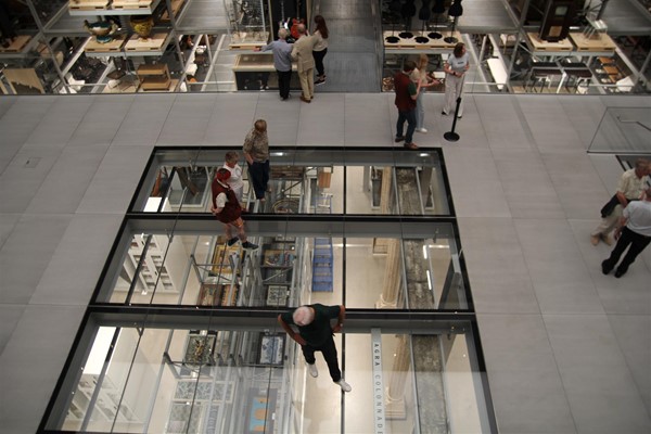 Image of people on a glass floor