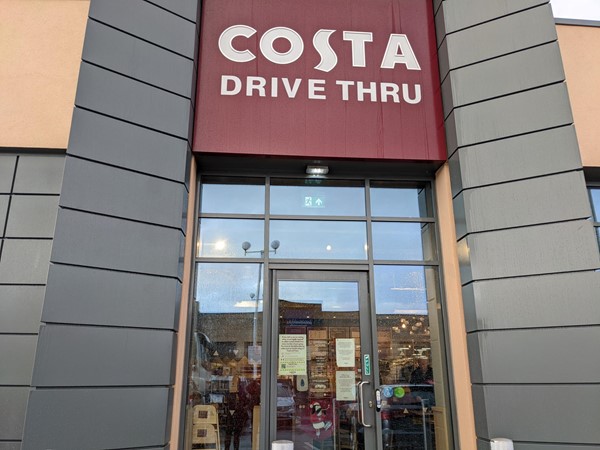 View of Costa Coffee at Hermiston Gait Retail Park in Edinburgh.