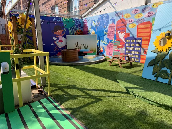 Courtyard area of the Book Festival