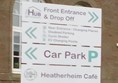 This photo shows the signage at the front door giving you details about everything