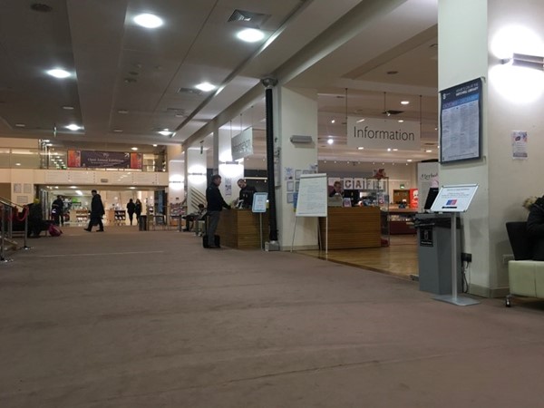 The main area on the ground floor when you first enter the Mitchell Library.