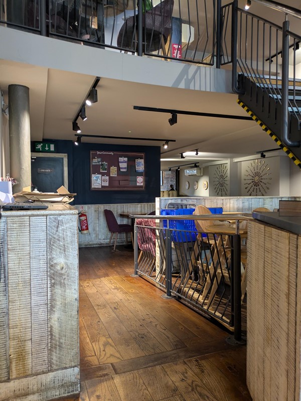 Image of seating area and order counter