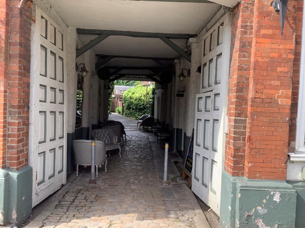 Picture of a gated alley way