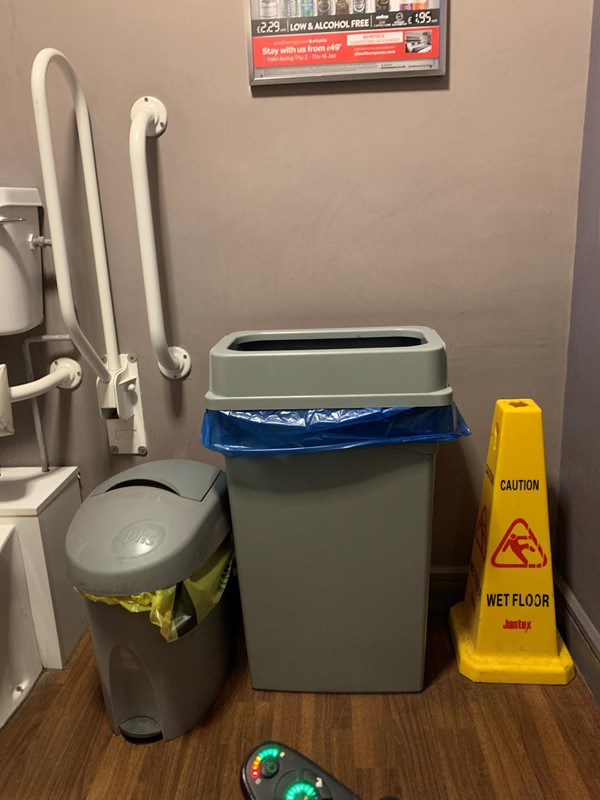 Space in accessible toilet