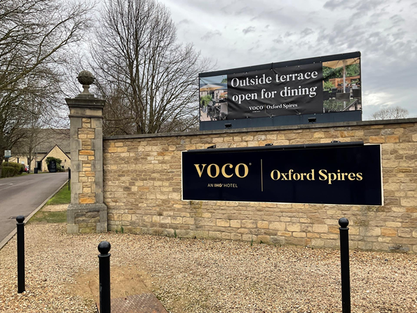 Picture of the hotel sign