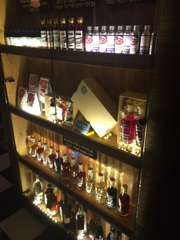 Photo of the drinks cabinet.