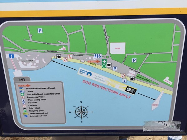 Map of Southend seafront and promenade