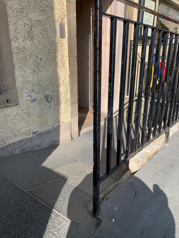 Entrance ramp to Grassmarket Hotel