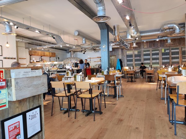General view inside the spacious restaurant