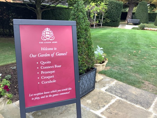 Lygon Arms stand up sign