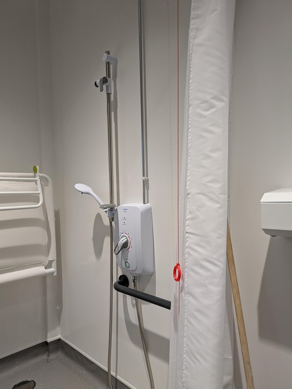 Image of shower in the Changing Places toilet