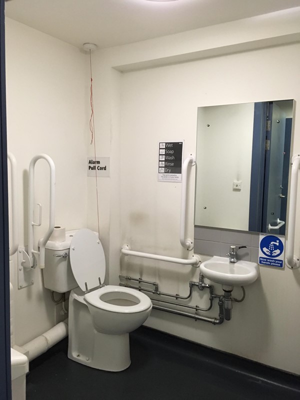 One of the three accessible toilets.