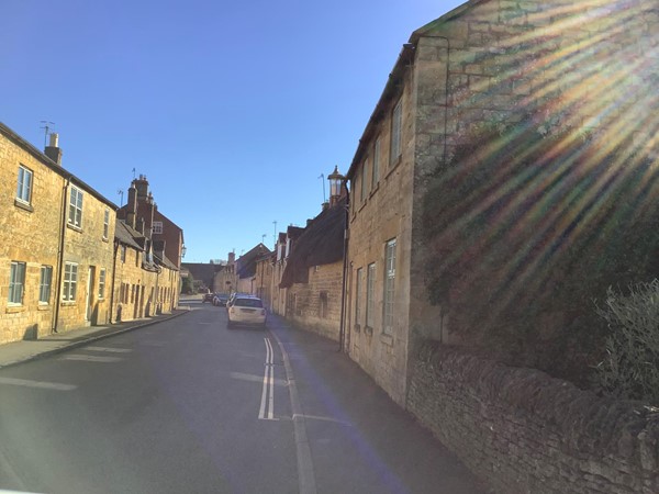 We arrived along Park Road, although also known as Watery Lane, due to its being flooded at times from the river Cam, or water pouring down off the hills. The lane more than likely started off as a dirt track from town on its way to the mill at Westington, and known at the time of the doomsday book of 1086. Campden