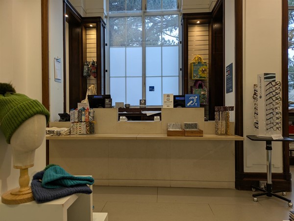 Image of desk at the gift shop