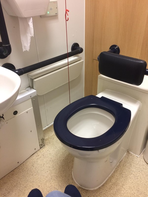 Accessible toilet in the supermarket