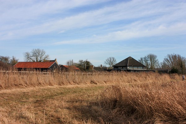 Visitor centre and cafe in the distance